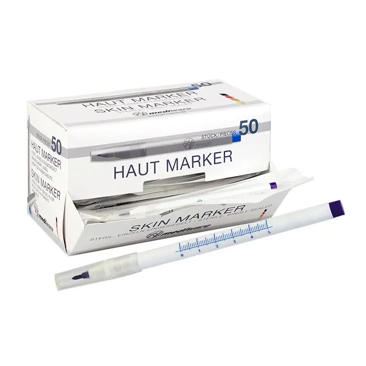Mediware® Hautmarker steril 50 Stück in Spenderbox