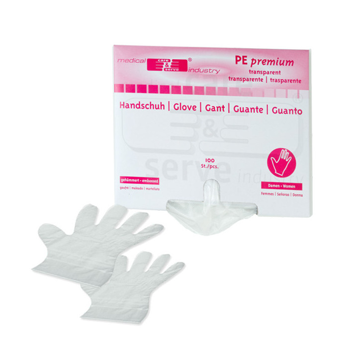 PE-Handschuhe formaldehydfrei, 100 Stück in Polybeutel