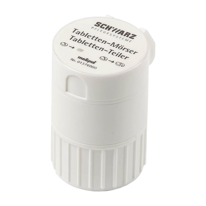 Schwarz melipul® Tabletten Mörser & Teiler 1 Stück