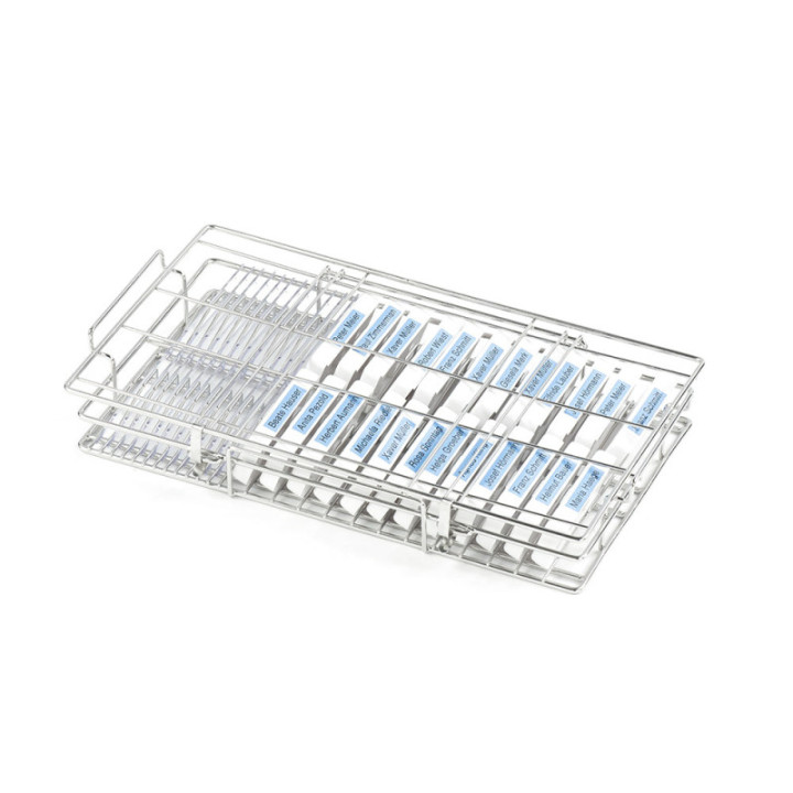 Schwarz melipul® Medi-7® Spülkorb Edelstahl geschlossen