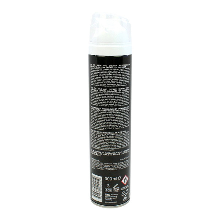 Elina Med Rasierschaum Aloe Vera Sensitive 300 ml Rückseite
