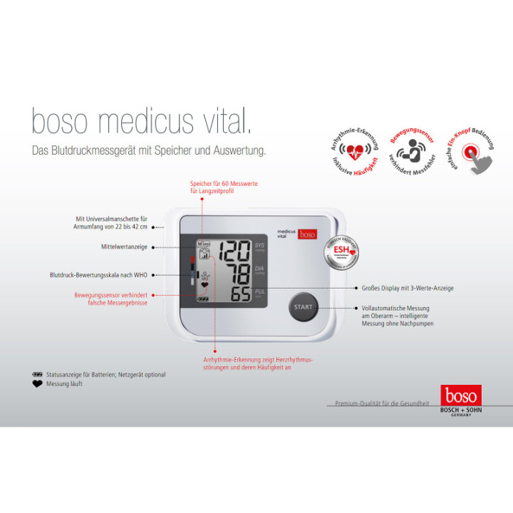 Boso medicus vital Oberarm-Blutdruckmessgerät