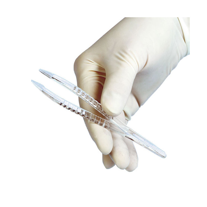 Sterile Pinzetten aus Kunststoff mit anatomischer Form.