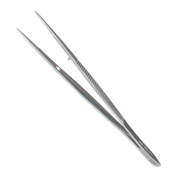 Sterile Einweg-Pinzette aus Metall 8,5 cm Detail Semken