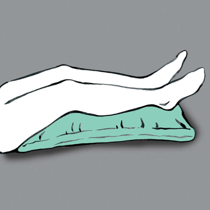 Lück Rhombo-med® Lagerungskissen mit Seitenboden Position 1