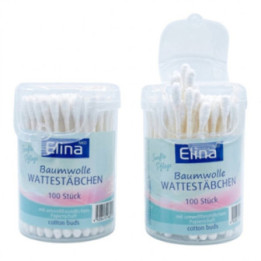 Elina-Med Wattestäbchen mit Papierschaft in Dose