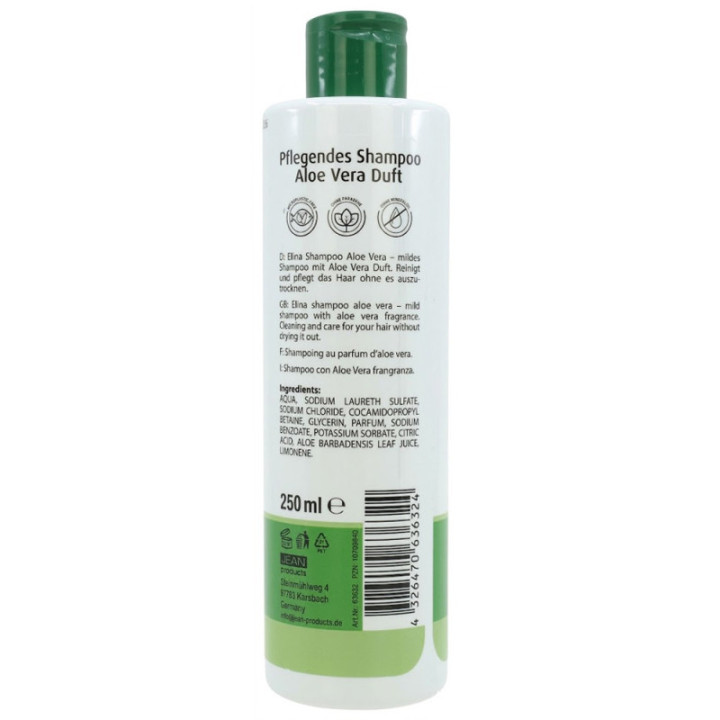 Elina-Med Aloe Vera Shampoo 250 ml Rueckseite