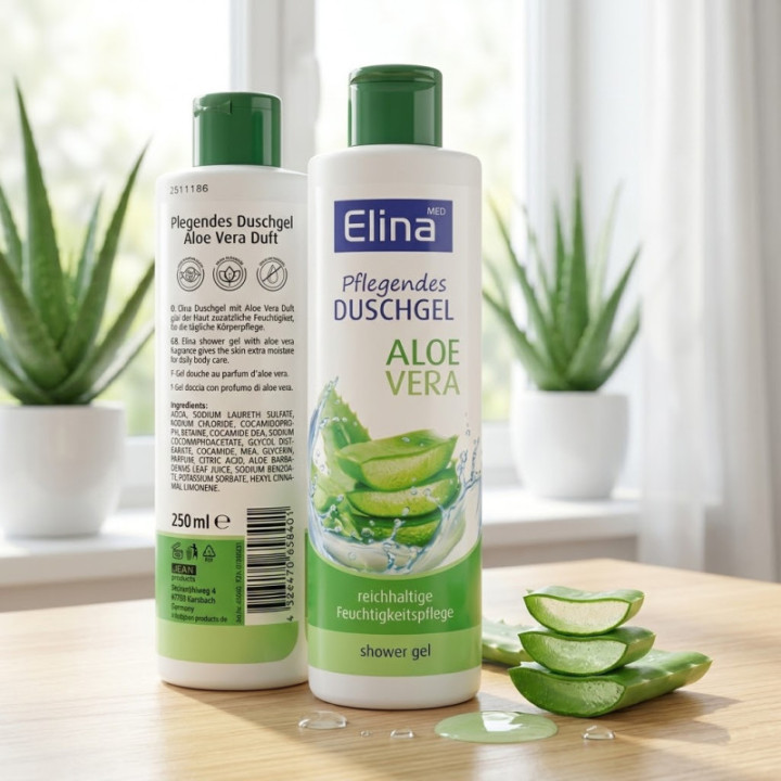 Elina Med Aloe Vera Duschgel 250 ml Anwendung