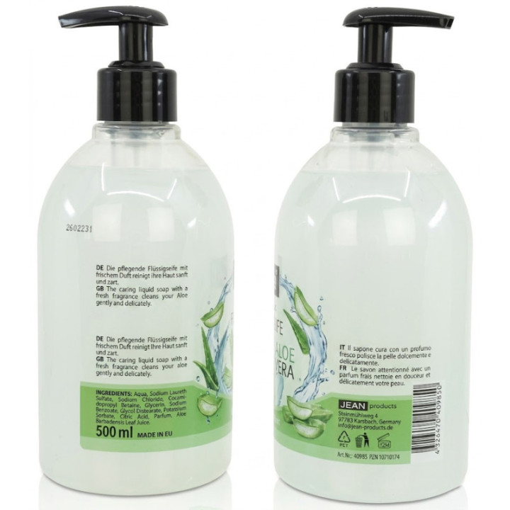 Elina Med Aloe Vera Flüssigseife 500 ml Rueckseite