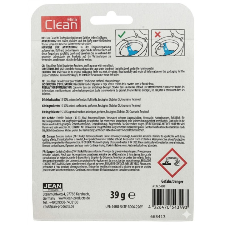 Elina Clean WC Duftspüler 2er Pack Rueckseite