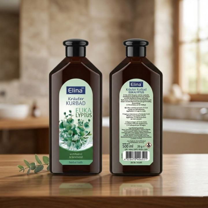 Elina Med Kräuter-Kurbad Eukalyptus 500 ml Anwendung