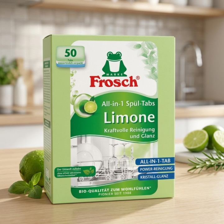 Frosch® All-in-1 Spül-Tabs Limone Uebersicht