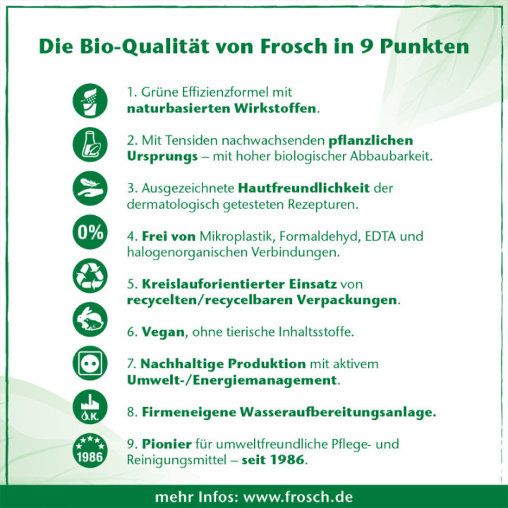 Frosch® All-in-1 Spül-Tabs Limone Vorteile