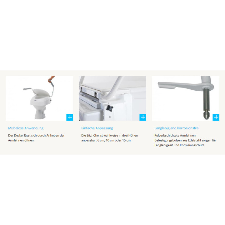 Invacare Aquatec Toilettensitzerhöhung AT-900 Vorteile