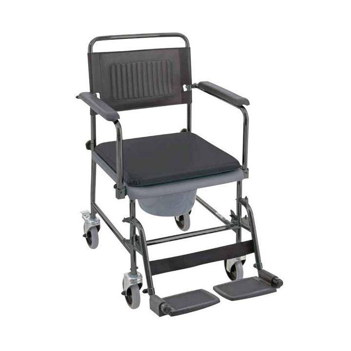 Invacare H720T Toilettenrollstuhl komplett mit Eimer und Abdeckplatte