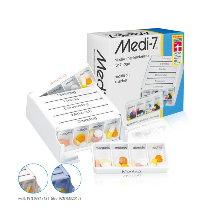 Medi-7® Medikamenten Wochendispenser Weiß
