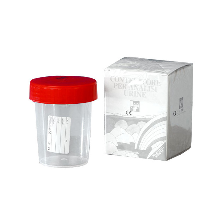 Urinbecher 180 ml mit Schraubdeckel steril, 10 Stück