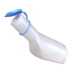 Urinflasche für Männer mit 1000 ml Fassungsvermögen aus autoklavierbarem Kunststoff.