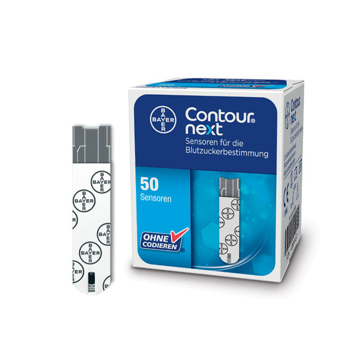 Contour® bext Sensoren. 50 Original Teststreifen von Bayer.