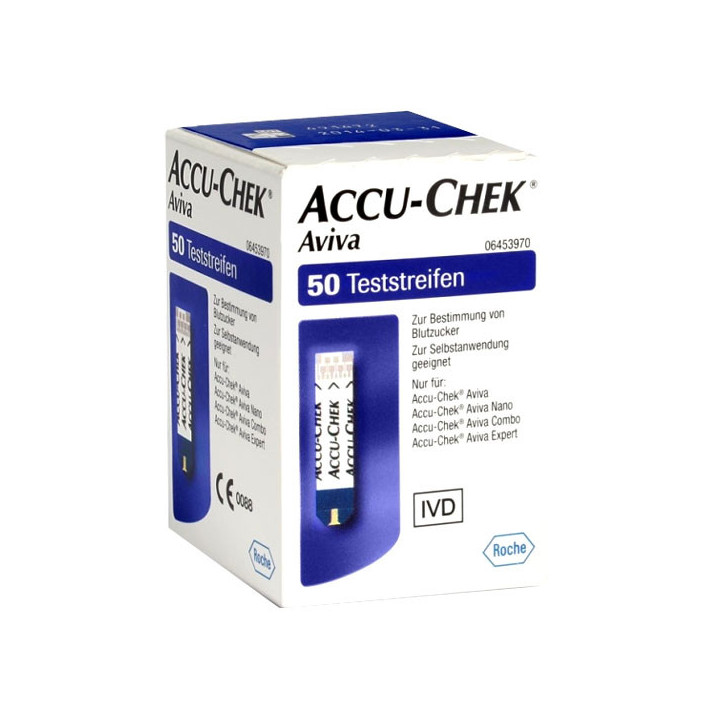 50 Original Accu-Chek® Aviva Teststreifen.