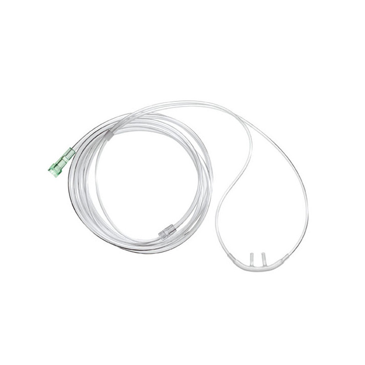 Doppelkatheter Sauerstoffbrille mit 60 cm Konnektor, einzeln hygienisch verpackt.