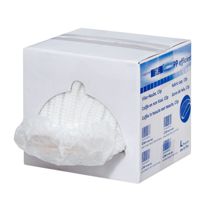 Care&Serve® Vlies-Haube Clip 200 Stück BOX