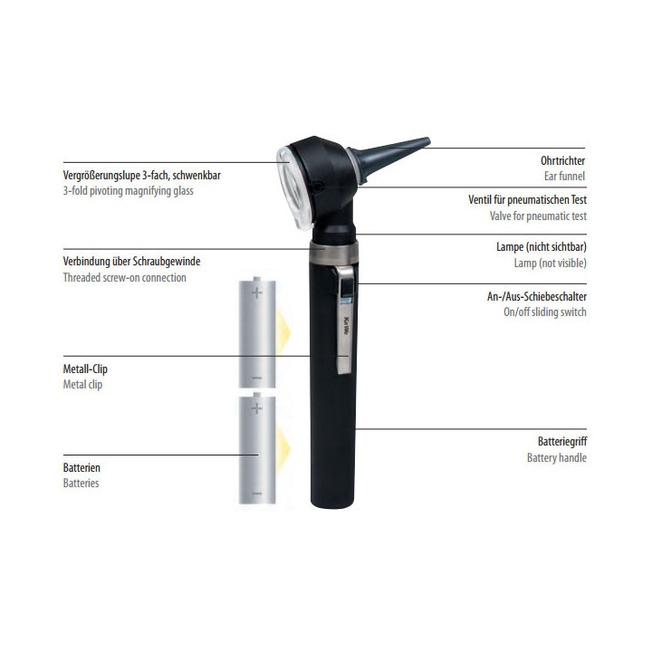 KaWe Piccolight® C 2,5 V Otoskop Night Technikdetail